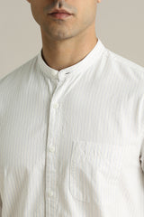 Men's Cream Casual Full Sleeves Shirt