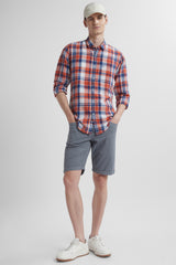 Men's Red Casual Full Sleeves Shirt