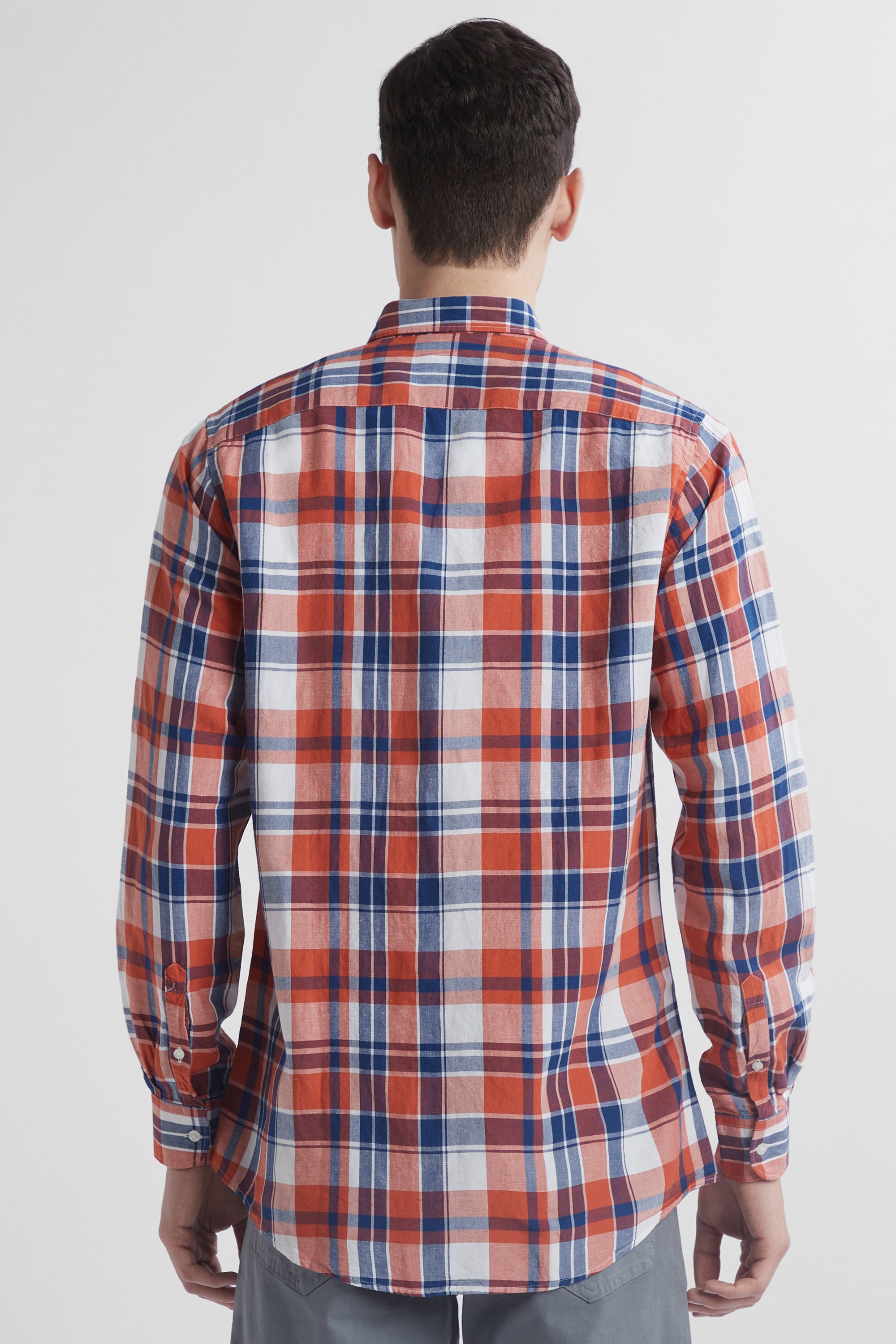 Men's Red Casual Full Sleeves Shirt