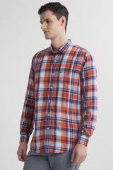 Men's Red Casual Full Sleeves Shirt