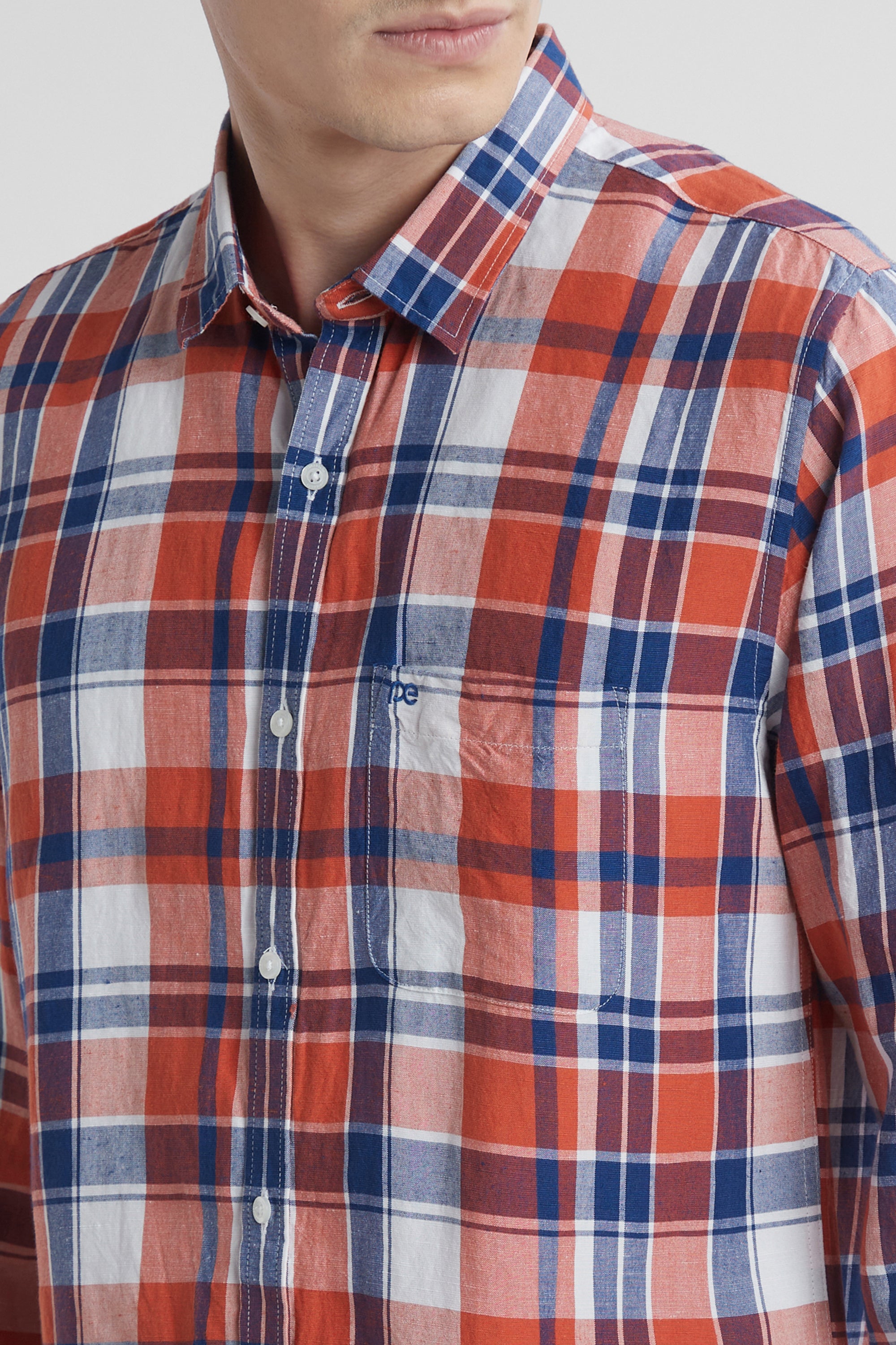 Men's Red Casual Full Sleeves Shirt