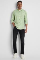 Men's Green Casual Full Sleeves Shirt