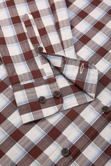 Men's Brown Casual Full Sleeves Shirt