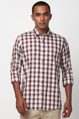 Men's Brown Casual Full Sleeves Shirt