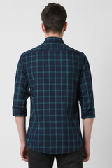 Men's Navy Casual Full Sleeves Shirt