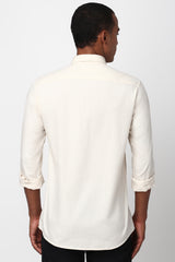 Men's Khaki Casual Full Sleeves Shirt