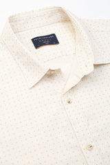 Men's Khaki Casual Full Sleeves Shirt