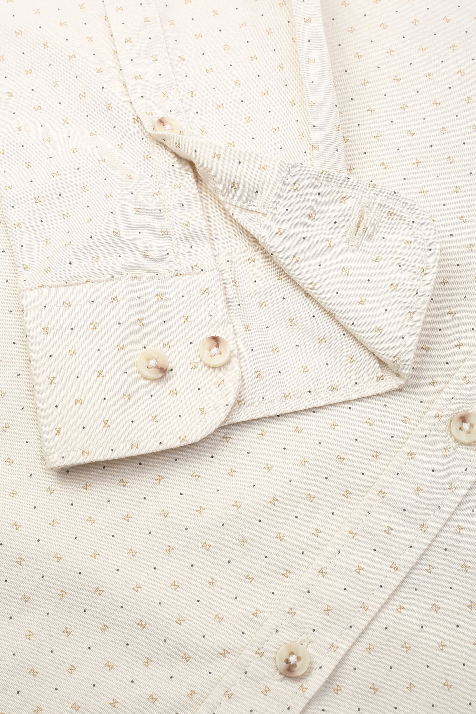 Men's Khaki Casual Full Sleeves Shirt