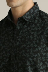 Men's Black Casual Full Sleeves Shirt