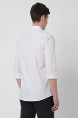 Men's White Casual Full Sleeves Shirt