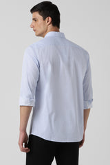 Men's Blue Casual Full Sleeves Shirt