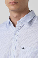 Men's Blue Casual Full Sleeves Shirt
