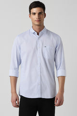 Men's Blue Casual Full Sleeves Shirt