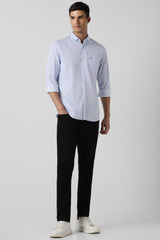 Men's Blue Casual Full Sleeves Shirt