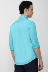 Men's Aqua Casual Full Sleeves Shirt