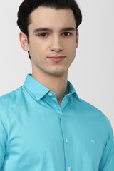 Men's Aqua Casual Full Sleeves Shirt