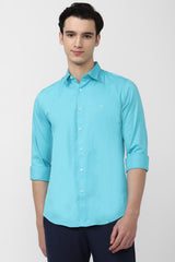 Men's Aqua Casual Full Sleeves Shirt