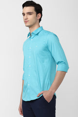 Men's Aqua Casual Full Sleeves Shirt