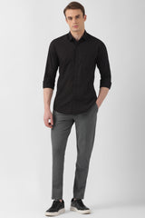 Men's Black Casual Full Sleeves Shirt