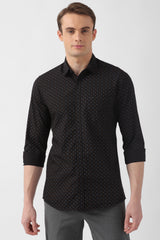 Men's Black Casual Full Sleeves Shirt