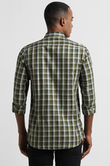 Men's Green Casual Full Sleeves Shirt
