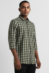 Men's Green Casual Full Sleeves Shirt