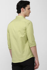 Men's Olive Casual Full Sleeves Shirt