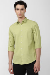 Men's Olive Casual Full Sleeves Shirt