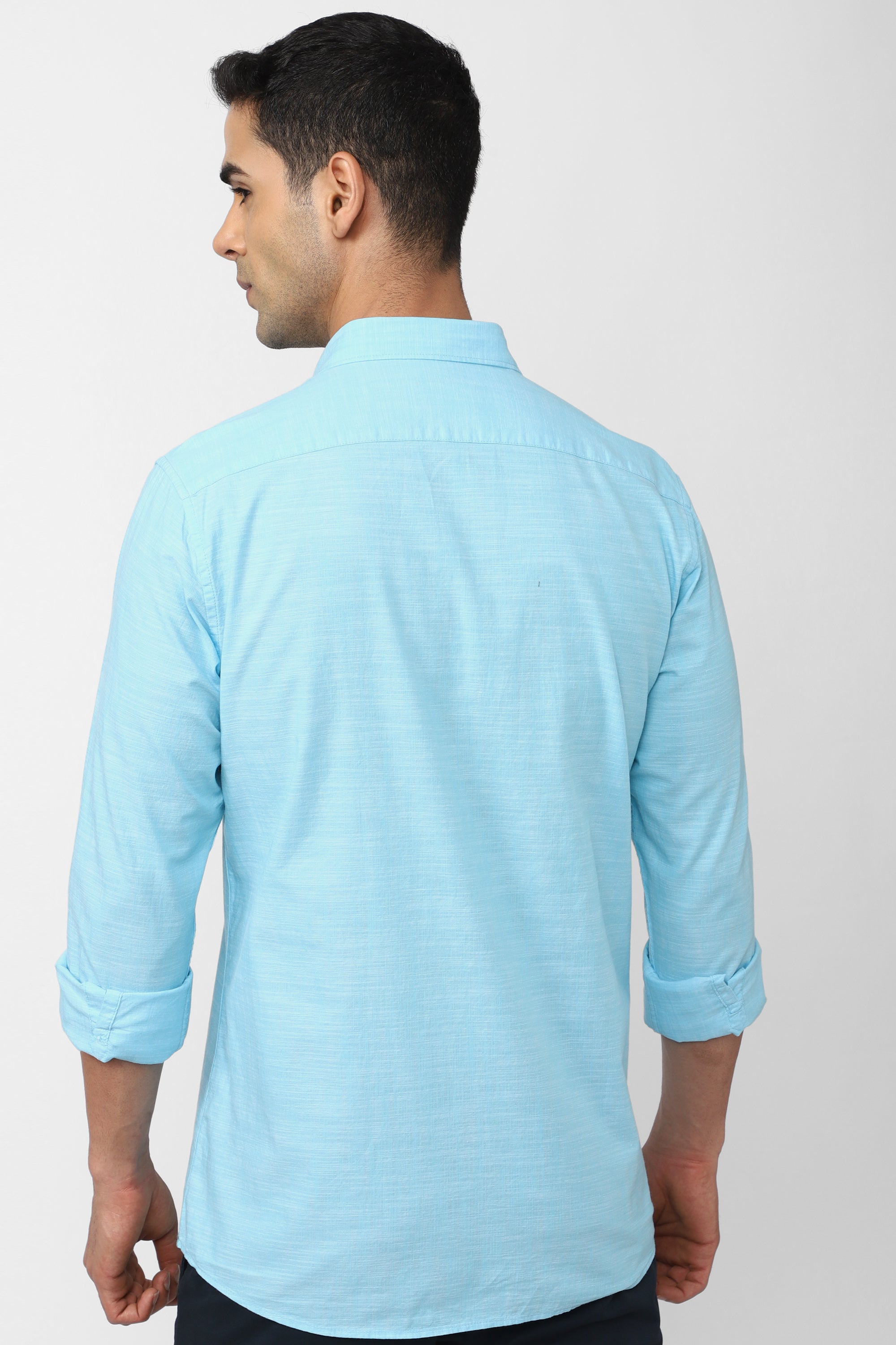 Men's Aqua Casual Full Sleeves Shirt