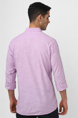 Men's Purple Casual Full Sleeves Shirt