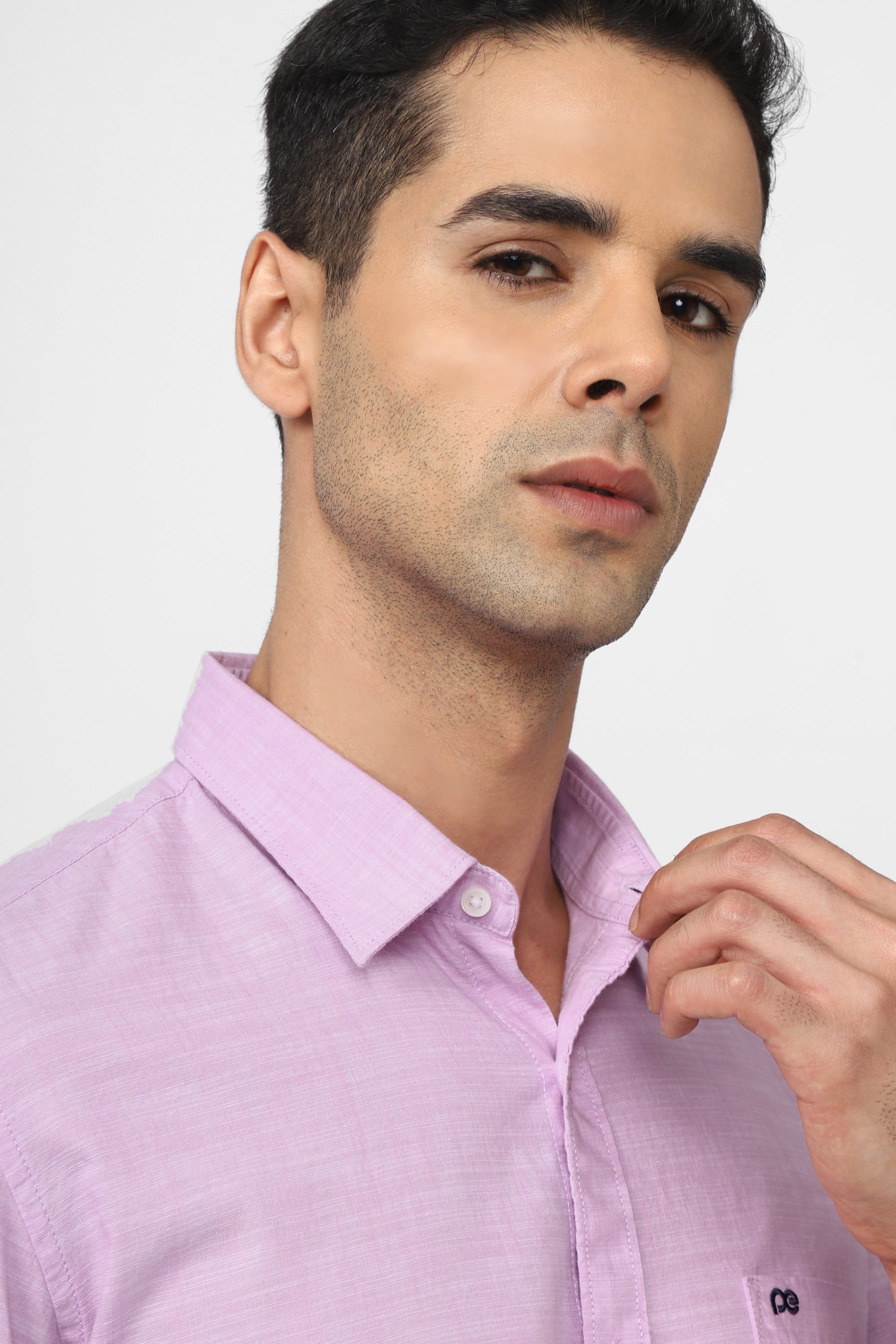 Men's Purple Casual Full Sleeves Shirt
