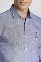 Men's Blue Casual Full Sleeves Shirt
