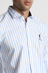 Men's Blue Casual Full Sleeves Shirt