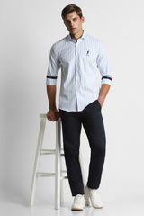 Men's Blue Casual Full Sleeves Shirt