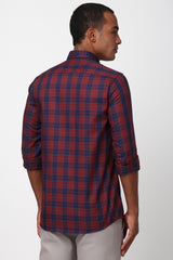 Men's Navy Casual Full Sleeves Shirt