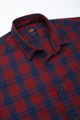 Men's Navy Casual Full Sleeves Shirt