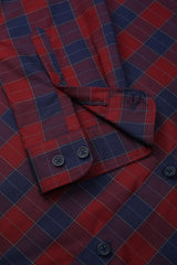 Men's Navy Casual Full Sleeves Shirt