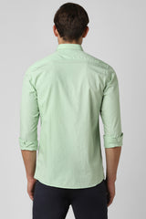 Men's Green Casual Full Sleeves Shirt