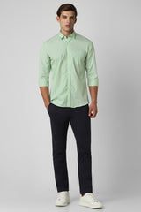 Men's Green Casual Full Sleeves Shirt