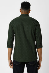 Men's Green Casual Full Sleeves Shirt