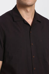 Men's Red Casual Half Sleeves Shirt