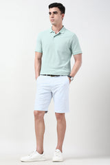 Men's Blue Casual Regular Fit Printed Shorts