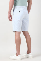 Men's Blue Casual Regular Fit Printed Shorts