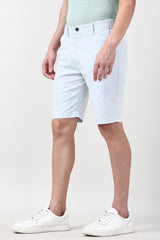Men's Blue Casual Regular Fit Printed Shorts