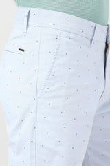 Men's Blue Casual Regular Fit Printed Shorts