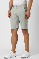 Men's Grey Casual Regular Fit Solid Shorts