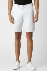 Men's Blue Casual Regular Fit Printed Shorts