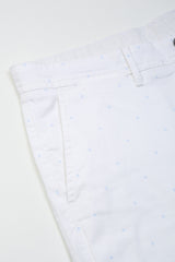 Men's White Casual Regular Fit Printed Shorts