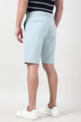 Men's Blue Casual Regular Fit Solid Shorts