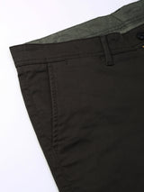 Men's Green Casual Regular Fit Solid Shorts